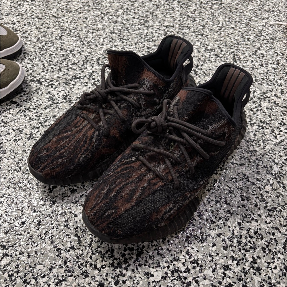 Adidas Yeezy Black and Brown Primeknit Sneakers with Boost Technology
